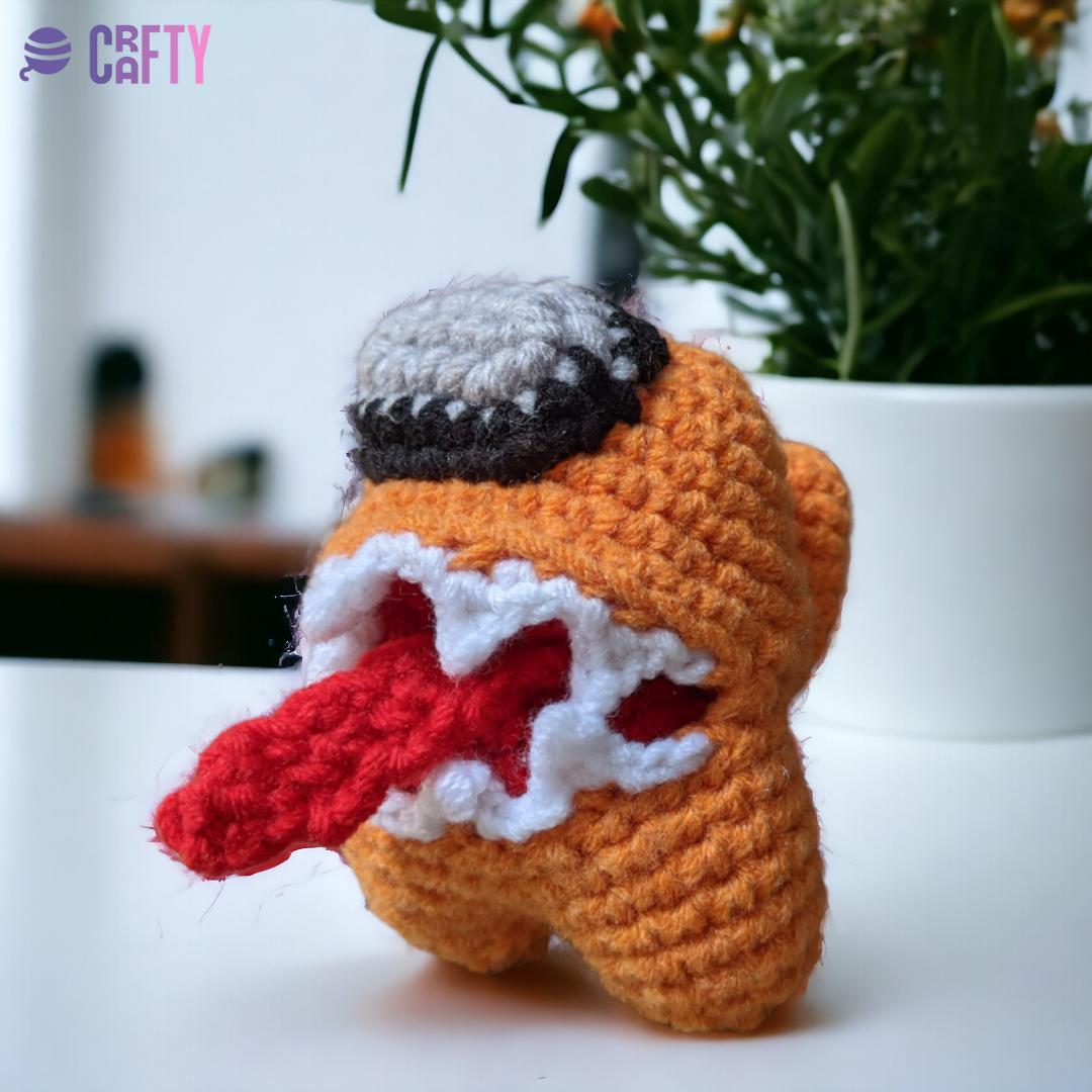 Monster Spaceman Crewmate Keychain - Crochet Pattern